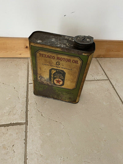Bidon huile ancien Texaco Vintage Objet De Garage