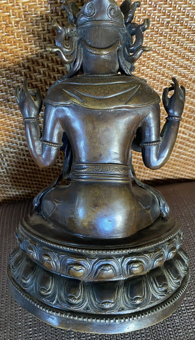 Statue Bronze Époque Xix Eme ( Inde Cambodge Vietnan  )