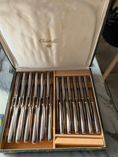 Christofle Ménagère De 75 Pièces Modèle Boréal Art Déco Métal Argenté