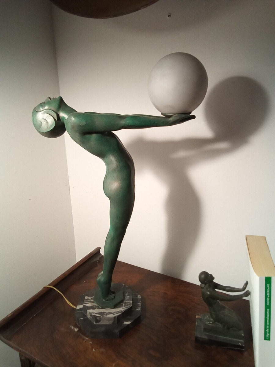 Max Le Verrier Grande lampe Art Deco
