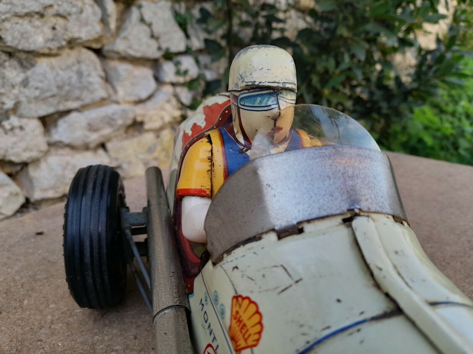 Voiture Gem Super Racer Montlhery En Tôle Des Années 50 A Friction