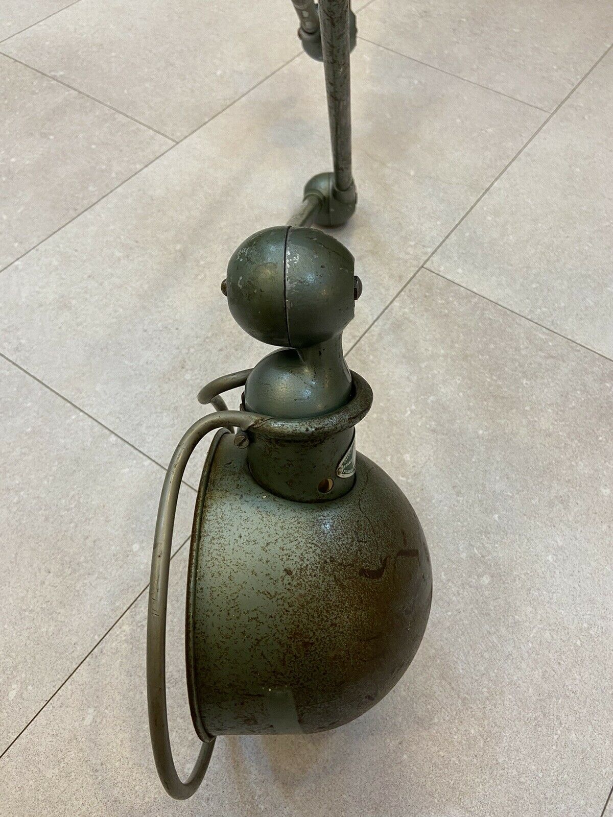 Lampe Jielde Trois Bras, Peinture Verte Vespa D’origine