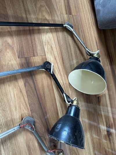 Lot de 4 anciennes lampes Gras Ravel
