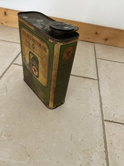 Bidon huile ancien Texaco Vintage Objet De Garage