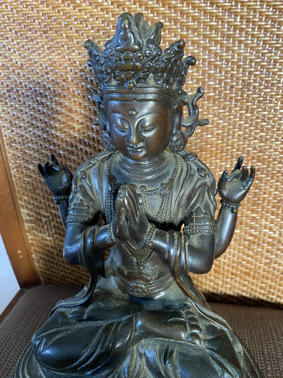 Statue Bronze Époque Xix Eme ( Inde Cambodge Vietnan  )
