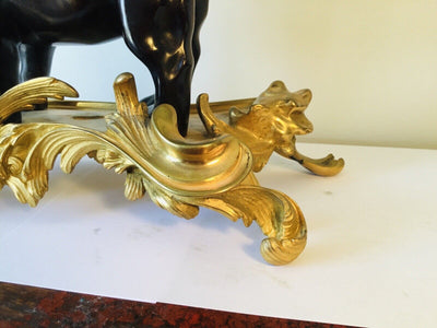 Pendule A L'Elephant Bronze Doré
