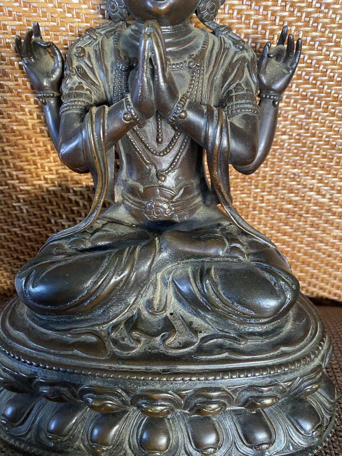 Statue Bronze Époque Xix Eme ( Inde Cambodge Vietnan  )