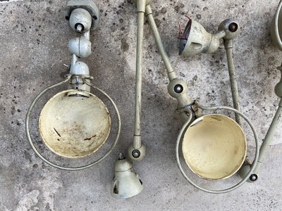 Deux Lampes Atelier Jieldé 2 Bras +  Applique Vintage Loft Design Industriel 1950