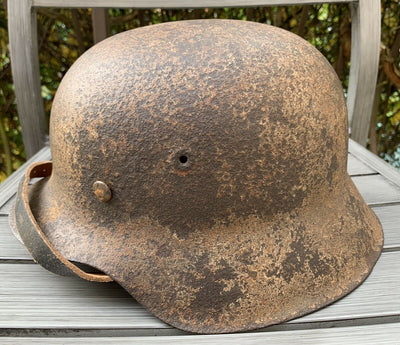 Ancien Casque Camoufle Allemand  - 2ème Guerre