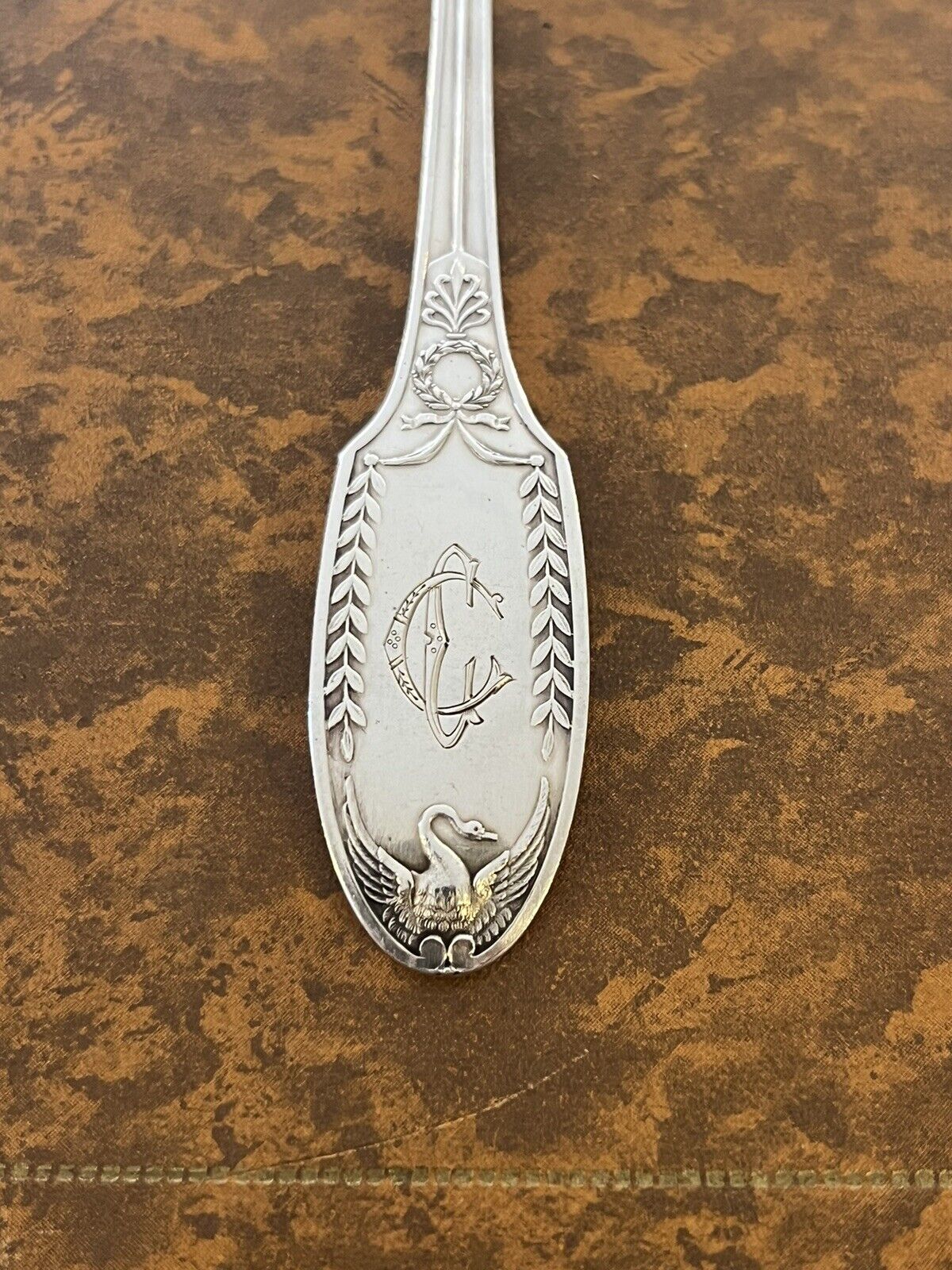 Émile Puiforcat Ménagère 24 Pieces En Argent Massif Modèle Cygne Style Empire