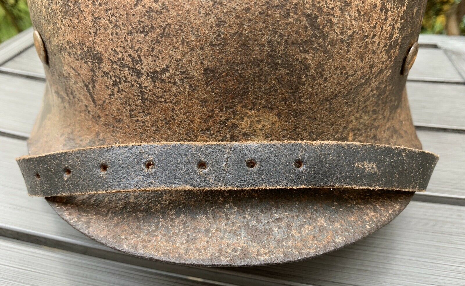 Ancien Casque Camoufle Allemand  - 2ème Guerre