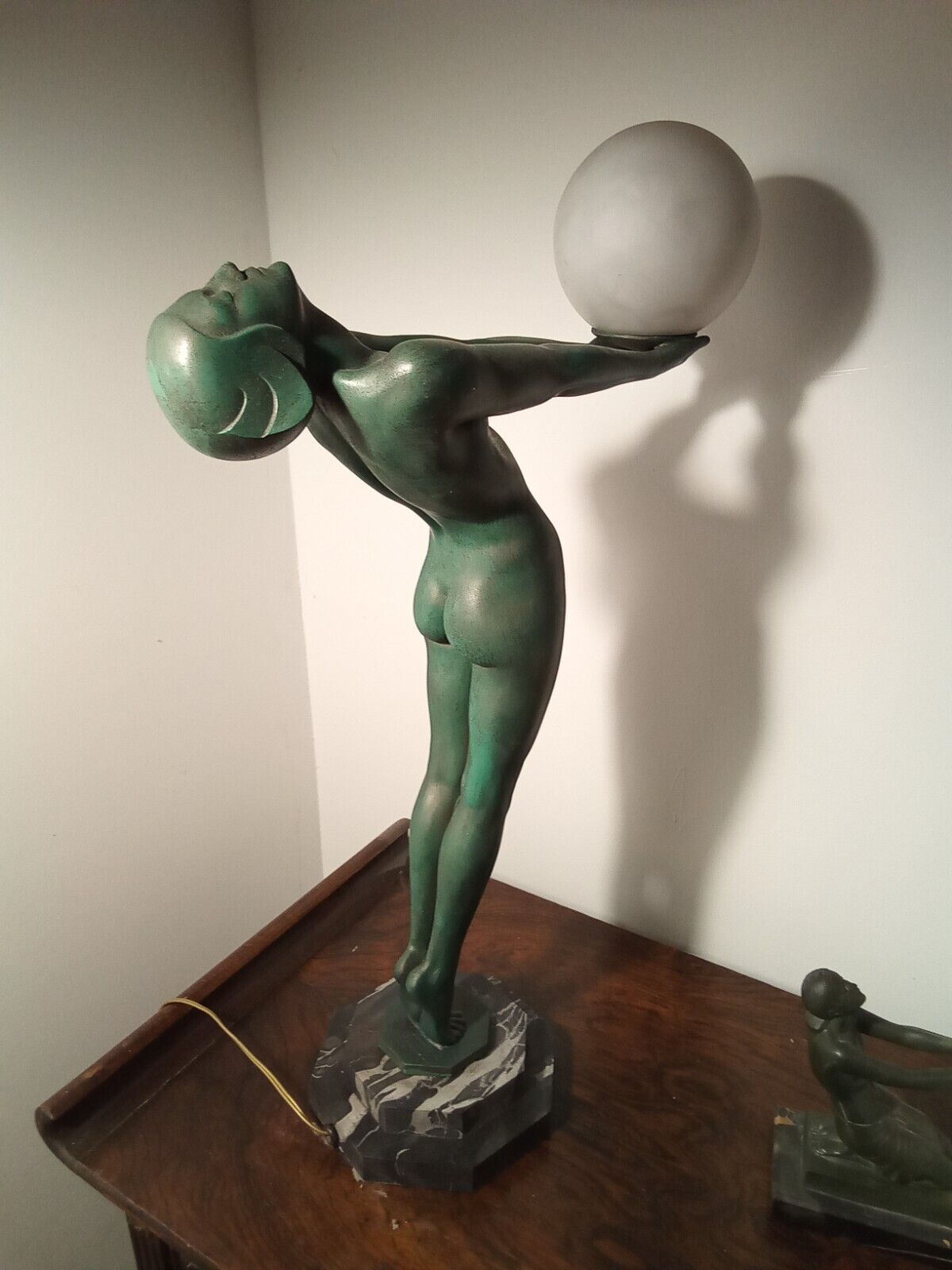 Max Le Verrier Grande lampe Art Deco