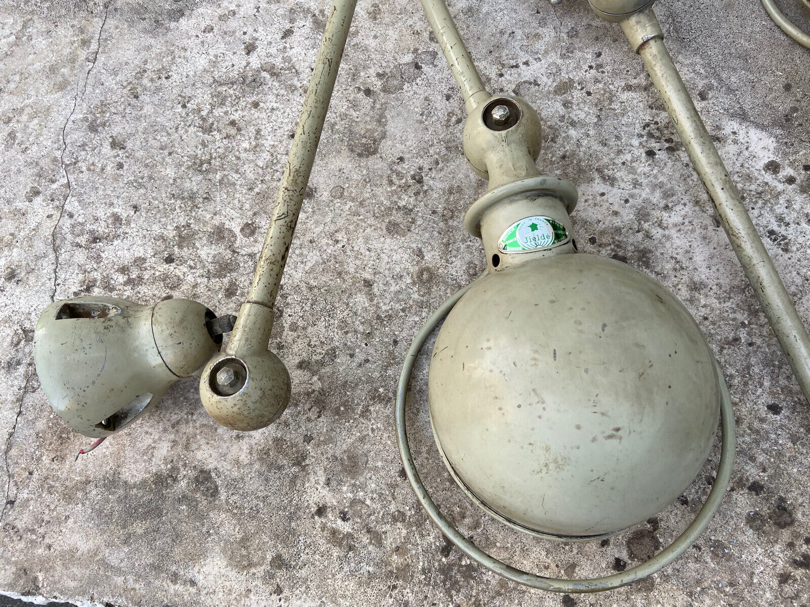 Deux Lampes Atelier Jieldé 2 Bras +  Applique Vintage Loft Design Industriel 1950