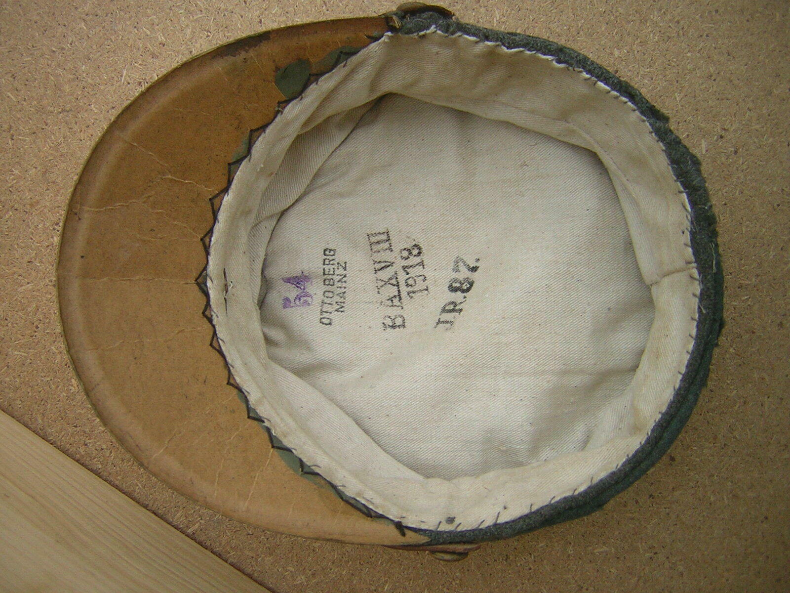 Kepi Mütze casquette combat drap troupe feldgrau 1918 IR 87 Nassau