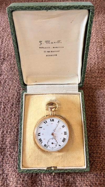 Montre Gousset Homme - Or 18 Carats - Poinçon Tête D’aigle