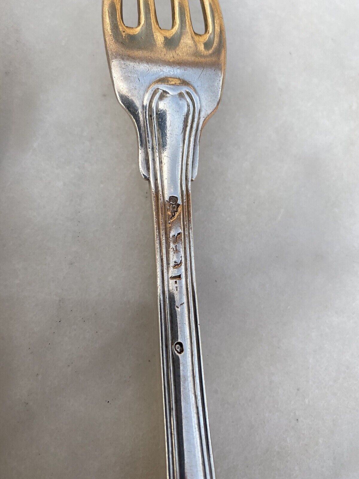 Lot de 8 Fourchettes Coquille Blason Abeille anciens Argent Fermier