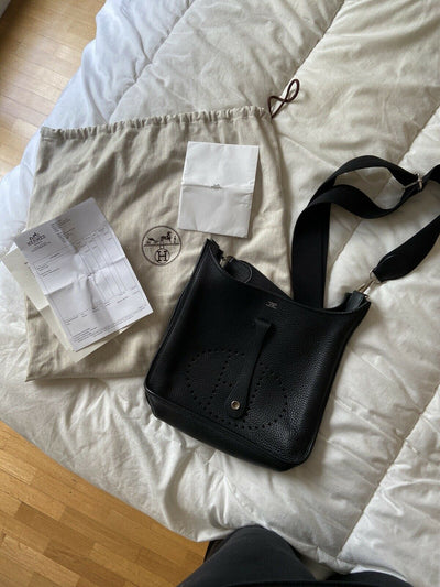 Sac Hermes Evelyne III 29 Taurillon Clemence Noir Authentique