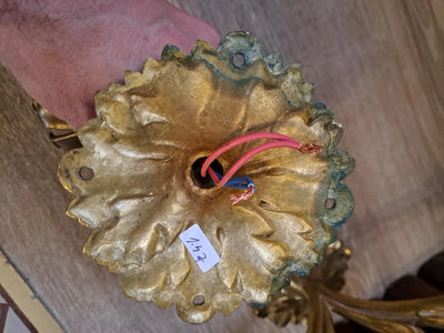 Paire D'Appliques ou Plafonniers En Bronze Art Nouveau