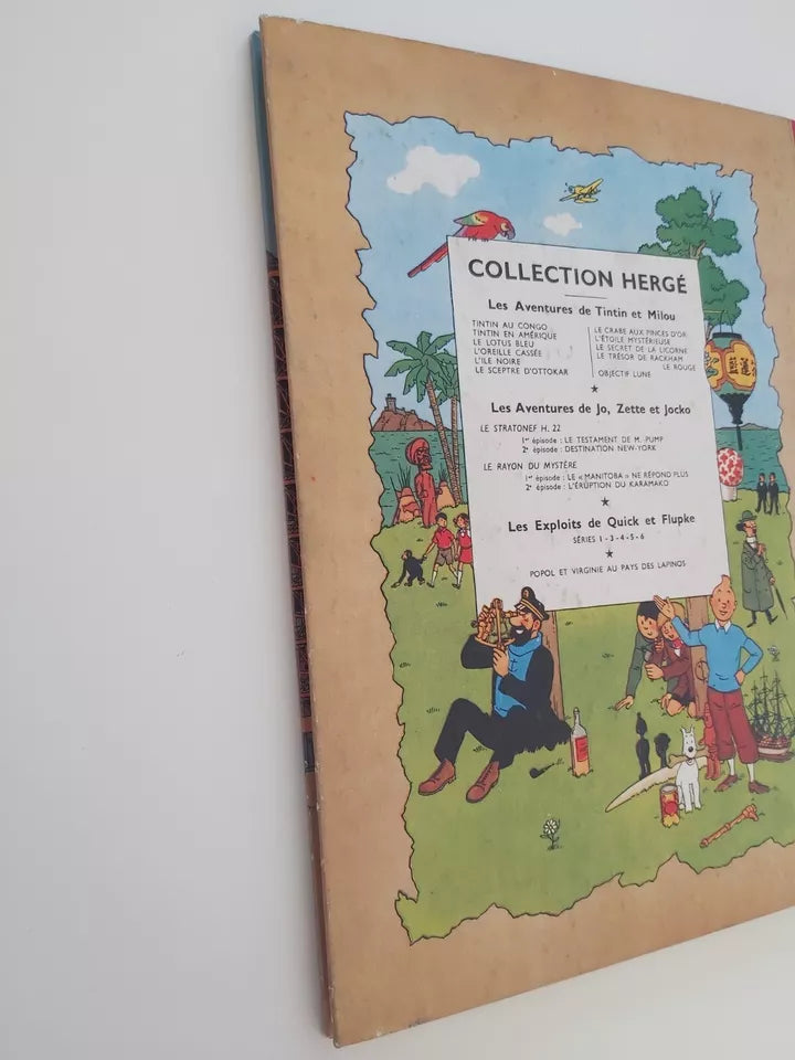 Ancienne bd tintin objectif lune 1953