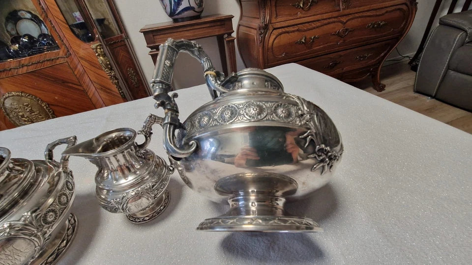 Service en Argent massif, Minerve, Orfèvre Henri Soufflot