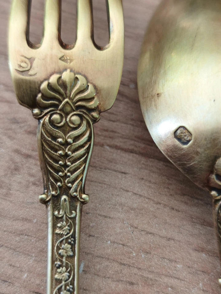 Coffret De Couvert Dit Joséphine Poinçoinné Au Vieillard, Argent Empire