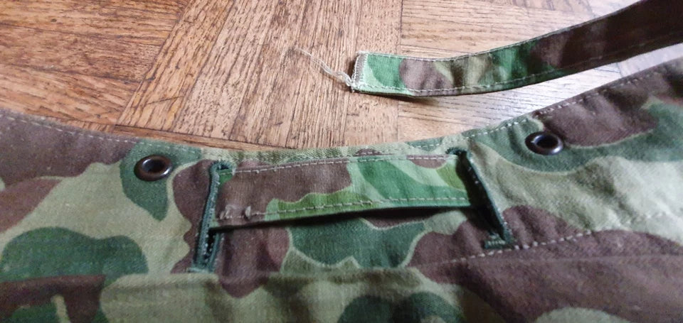 Ensemble HBT US veste + pant. réversible camouflé USMC Armée française Indochine