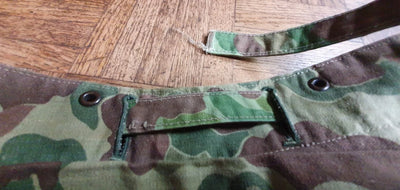 Ensemble HBT US veste + pant. réversible camouflé USMC Armée française Indochine