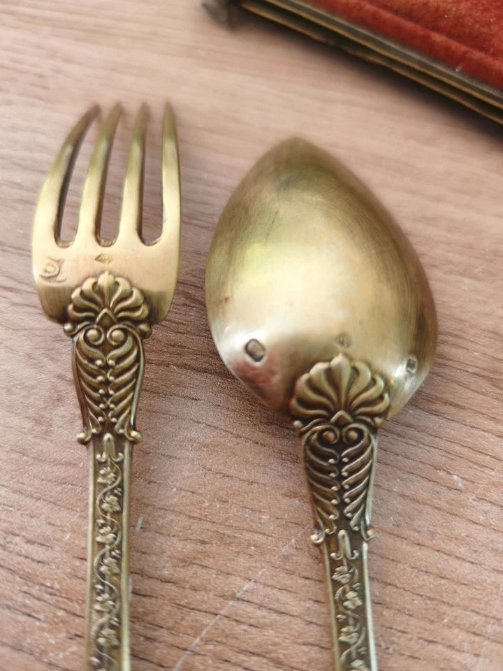 Coffret De Couvert Dit Joséphine Poinçoinné Au Vieillard, Argent Empire