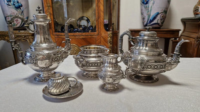Service en Argent massif, Minerve, Orfèvre Henri Soufflot