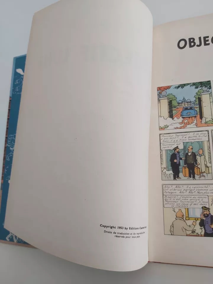 Ancienne bd tintin objectif lune 1953
