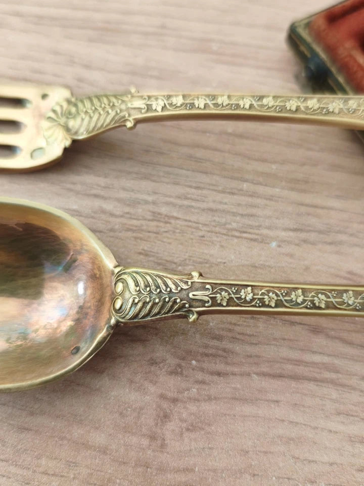 Coffret De Couvert Dit Joséphine Poinçoinné Au Vieillard, Argent Empire