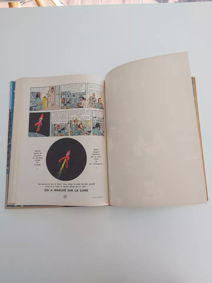 Ancienne bd tintin objectif lune 1953