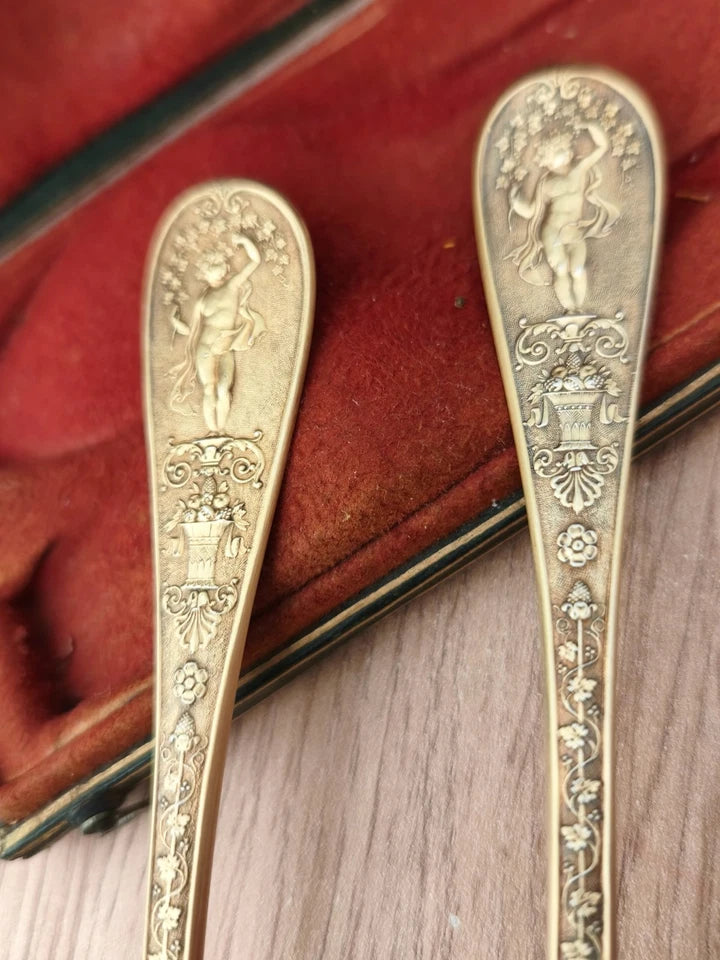 Coffret De Couvert Dit Joséphine Poinçoinné Au Vieillard, Argent Empire