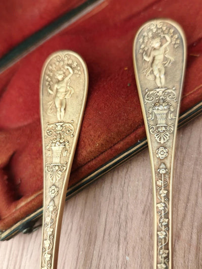 Coffret De Couvert Dit Joséphine Poinçoinné Au Vieillard, Argent Empire