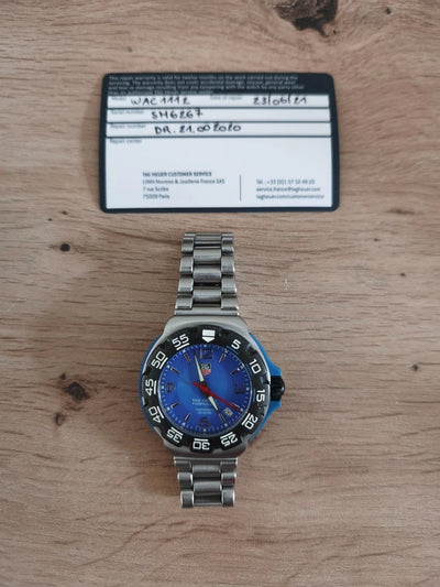 Montre TAG Heuer Formula 1 WAC1112 Quartz 41mm Acier Bleu Full Set Boite Papiers