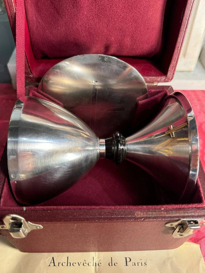 Calice Consacrée Et Patène Par l'Atelier Saint François à Paris - Circa 1950