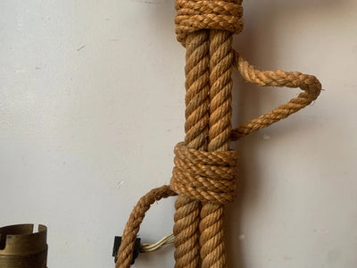 Applique Murale En Corde, Ancre, Électrifiée D'Origine, Audoux Minet