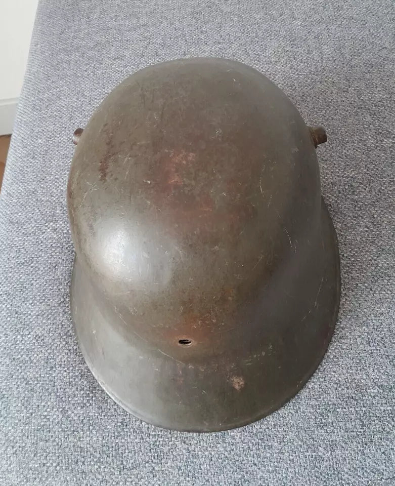 Casque Allemand Stahlhelm Modèle 18 Ww1 No Casque Pointe Prussien