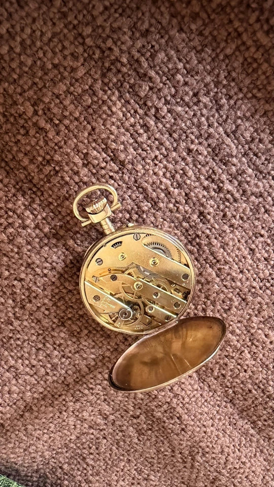 Montre Gousset Homme - Or 18 Carats - Poinçon Tête D’aigle