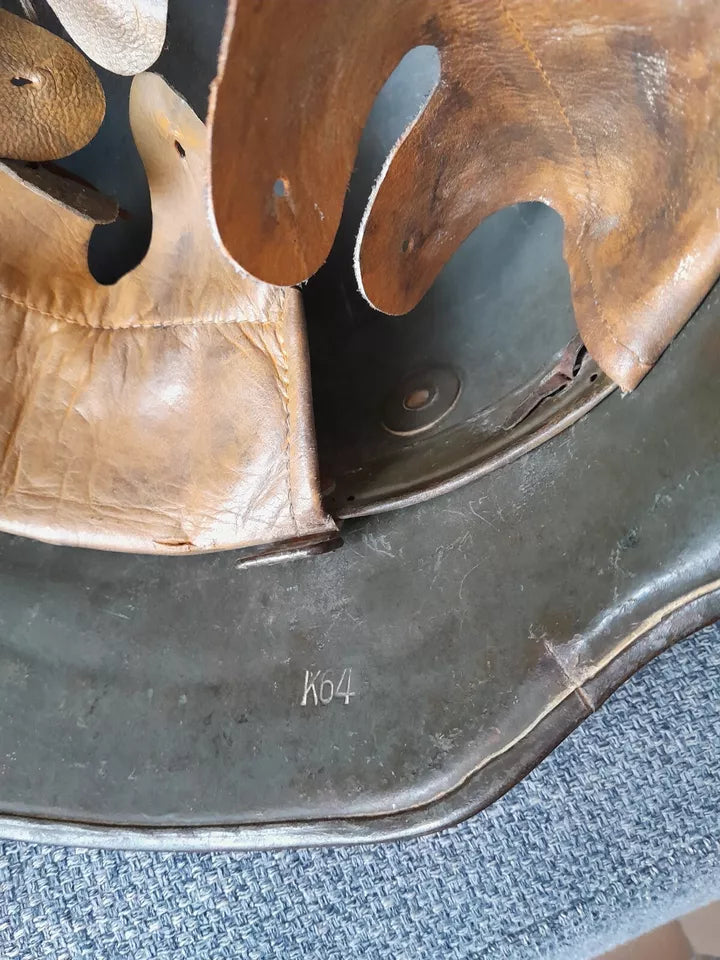 Casque Allemand Stahlhelm Modèle 18 Ww1 No Casque Pointe Prussien