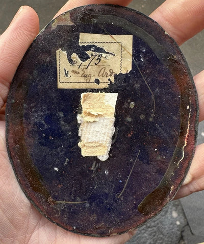 Ancien Émail de Limoges Portrait Saint Homme Religieux 17ème