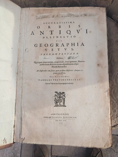 Livre Ancien Geographie Ancienne Sacré Et Profane Xviieme - 1652