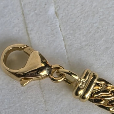 Collier Or Jaune 18 Carats 7501000 – Maille Tressée – Poinçon Tête d'Aigle