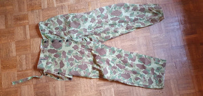 Ensemble HBT US veste + pant. réversible camouflé USMC Armée française Indochine