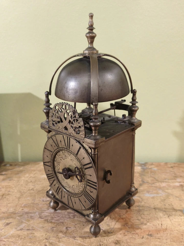 Mouvement Horloge Pendule Réveil Lanterne En Laiton À Cloche 18ème - 19ème