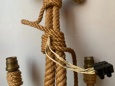 Applique Murale En Corde, Ancre, Électrifiée D'Origine, Audoux Minet