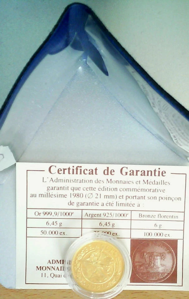Médaille commémorative 1980 De Gaulle Or