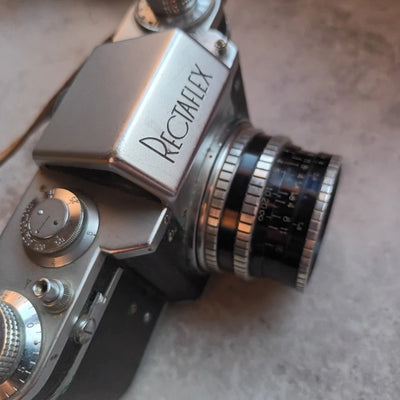 Appareil Photos Ancien Vintage Rectaflex Objectif Angénieux 50 Mm
