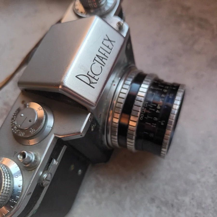 Appareil Photos Ancien Vintage Rectaflex Objectif Angénieux 50 Mm