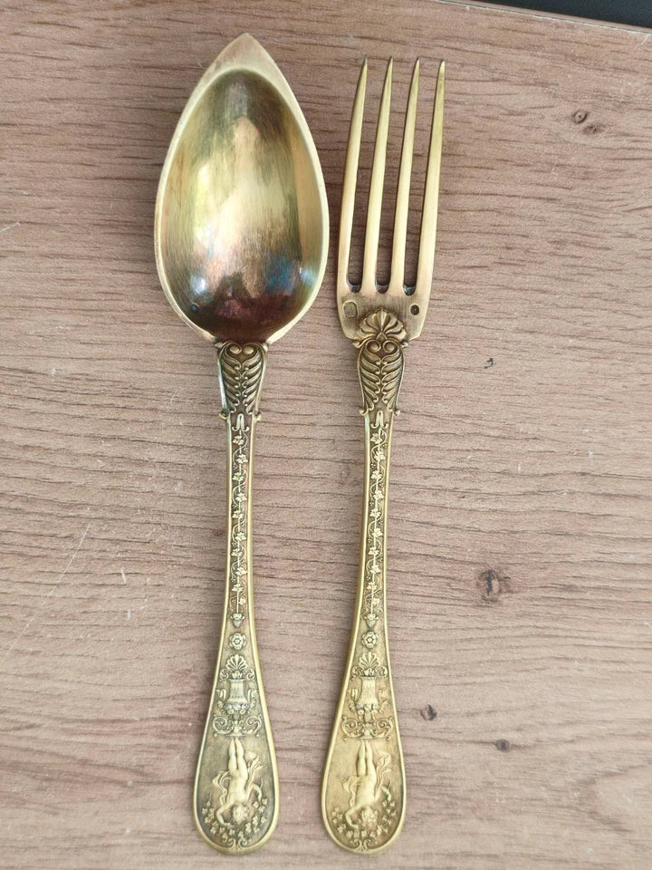 Coffret De Couvert Dit Joséphine Poinçoinné Au Vieillard, Argent Empire
